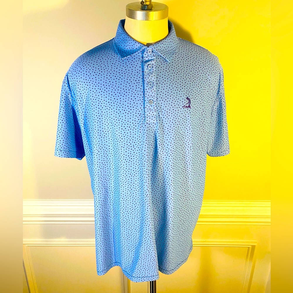 NEWLY LISTED! G/FORCE men poker dot NEWo WITHout TAG GOLF shirt Sz 2XL(105)